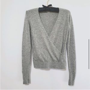 Everlane The Cashmere Wrap Sweater in Heathered Grey size XS